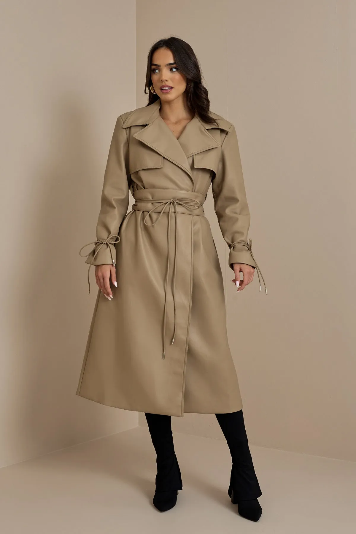 FC SLOANE TRENCH COAT IN CARAMEL