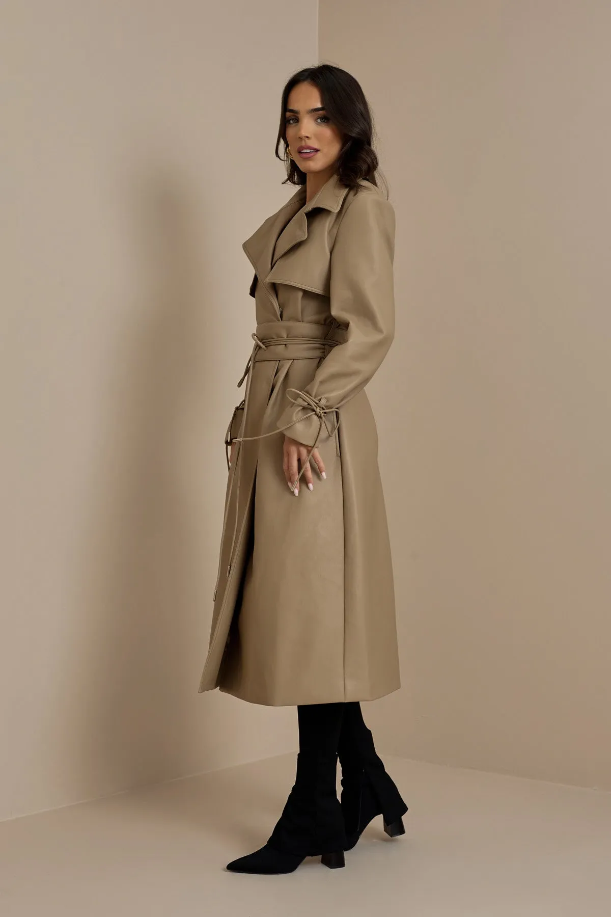 FC SLOANE TRENCH COAT IN CARAMEL