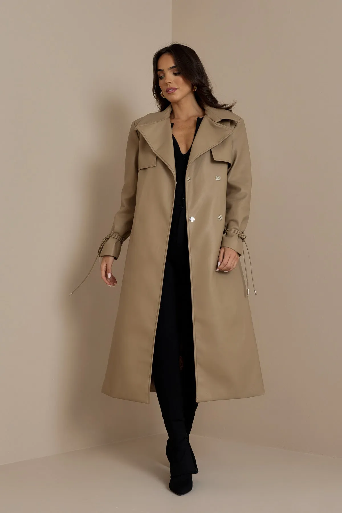 FC SLOANE TRENCH COAT IN CARAMEL