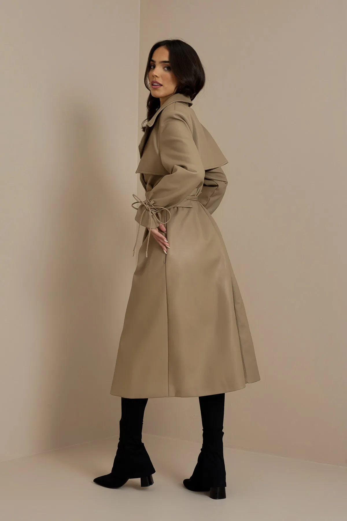 FC SLOANE TRENCH COAT IN CARAMEL