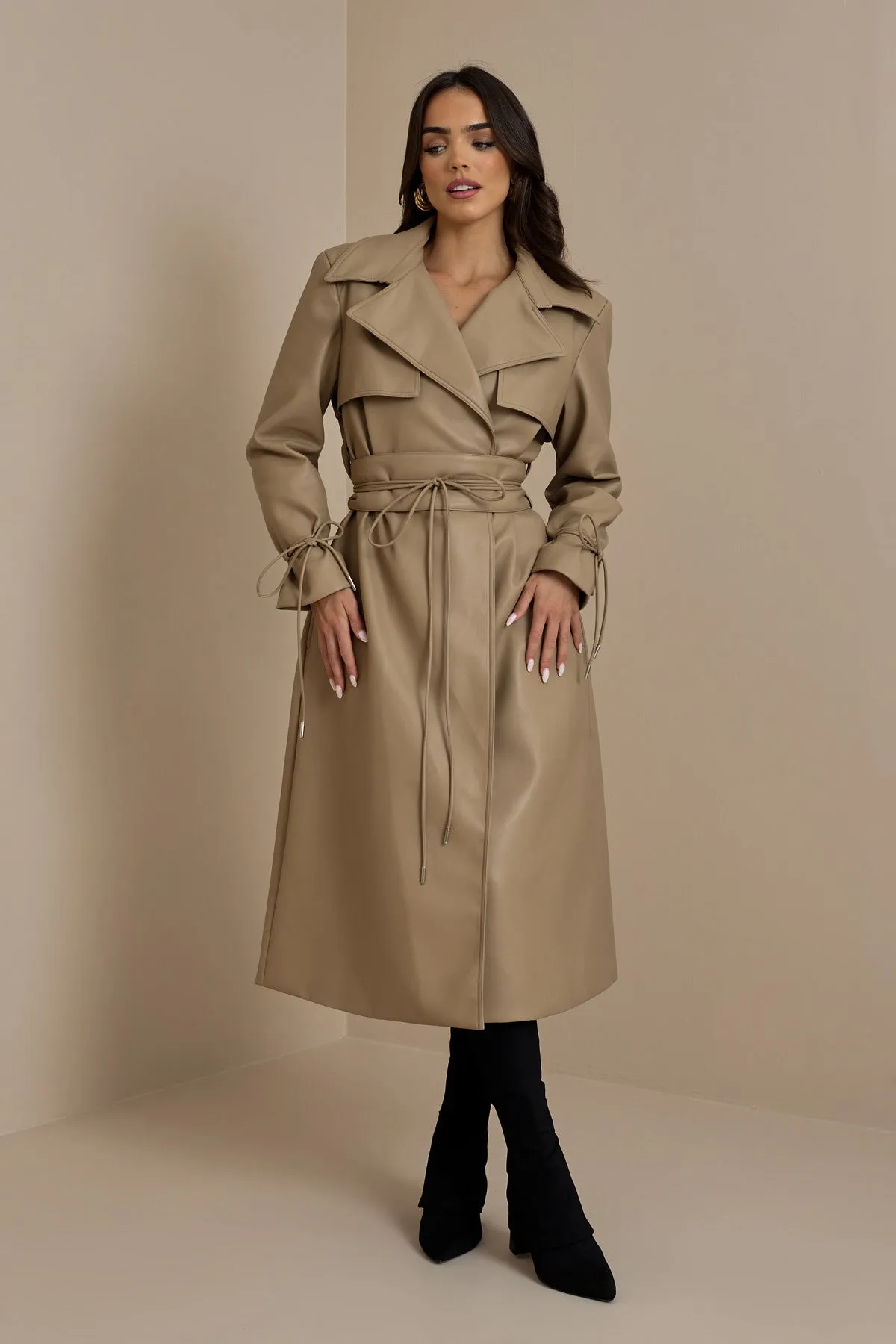 FC SLOANE TRENCH COAT IN CARAMEL