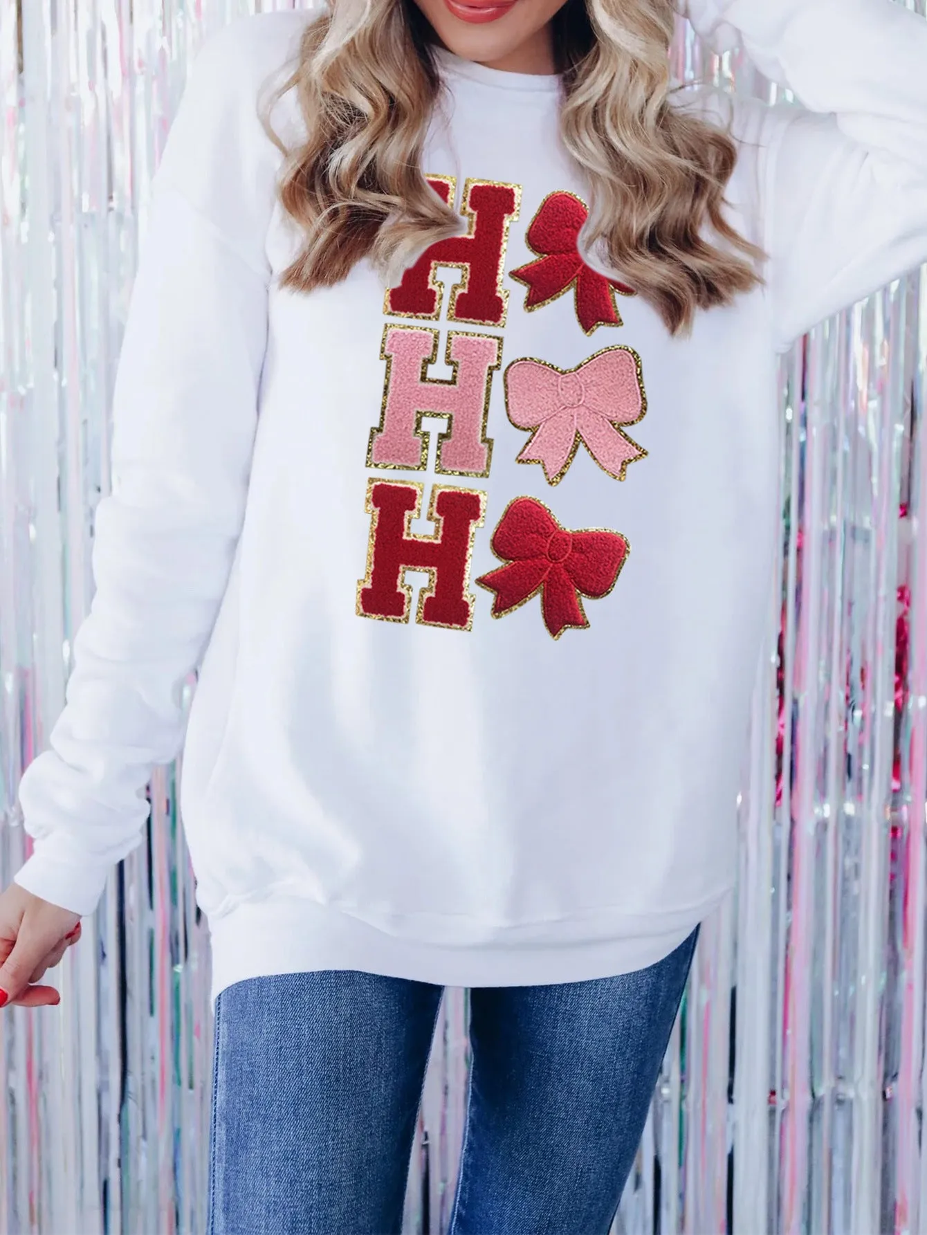 Festive "Ho Ho Ho" Christmas Sweatshirt – Cute and Cozy for Women & Teens