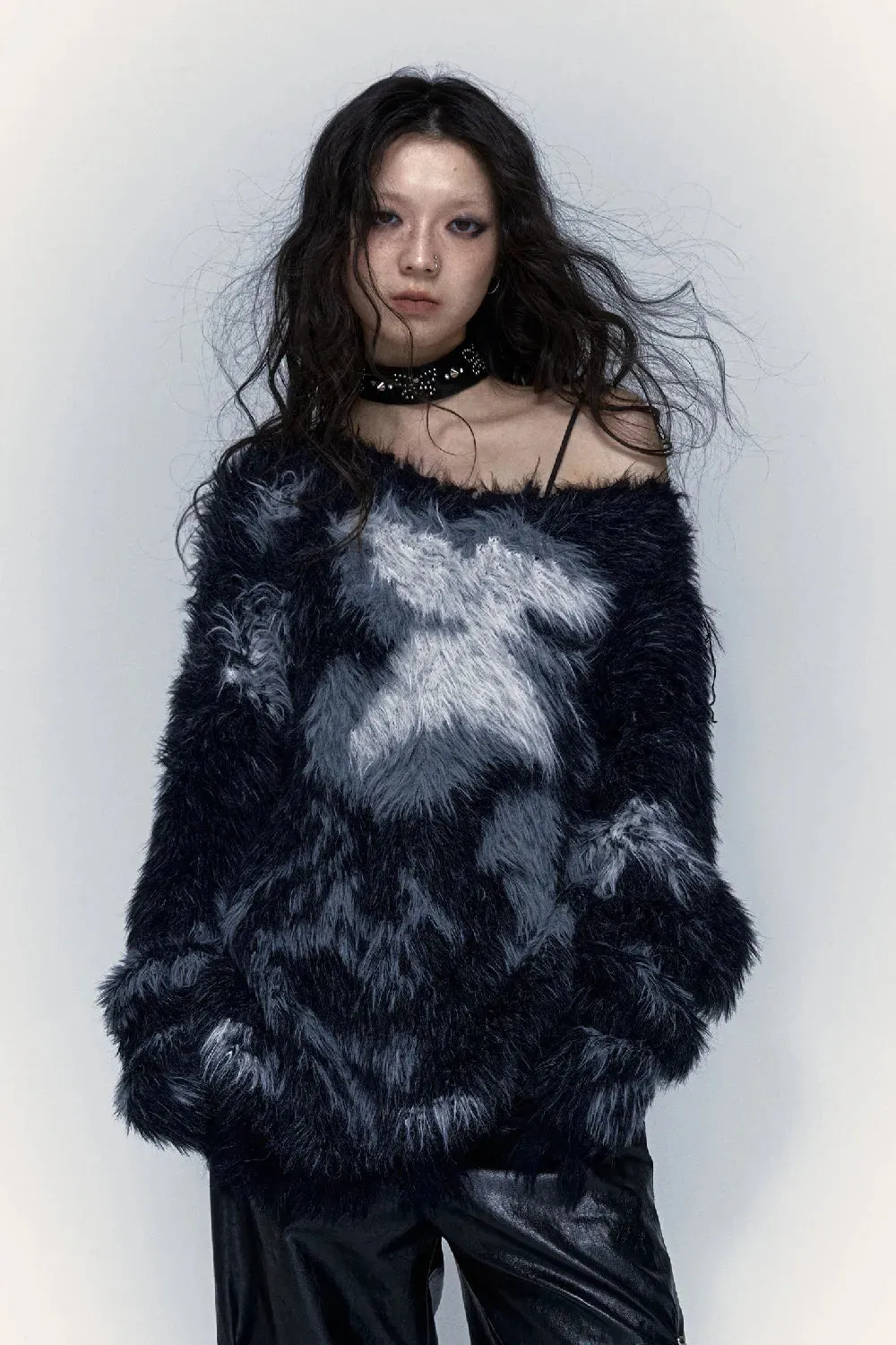 Fur Knit Pullover