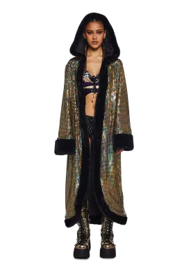 Gold Disco Fusion Hooded Duster