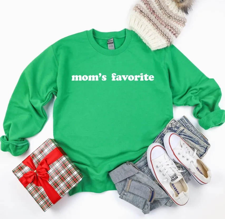 Green Mom's Favorite Sweatshirt - FINAL SALE