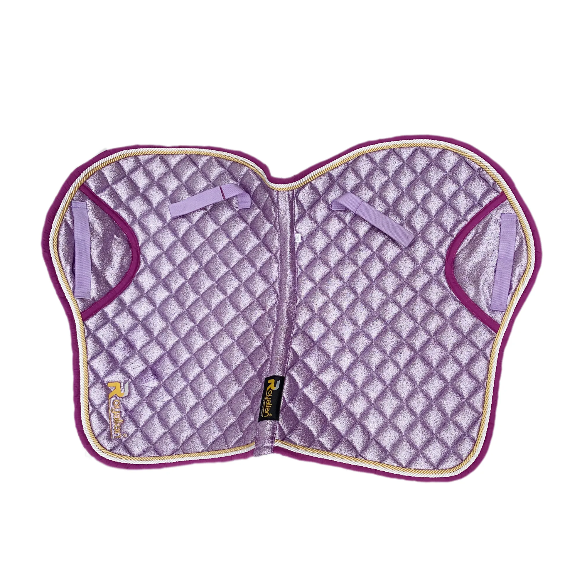 Horse Glitter No-slip Pony Jumper Saddle Pad With Fly veil Set