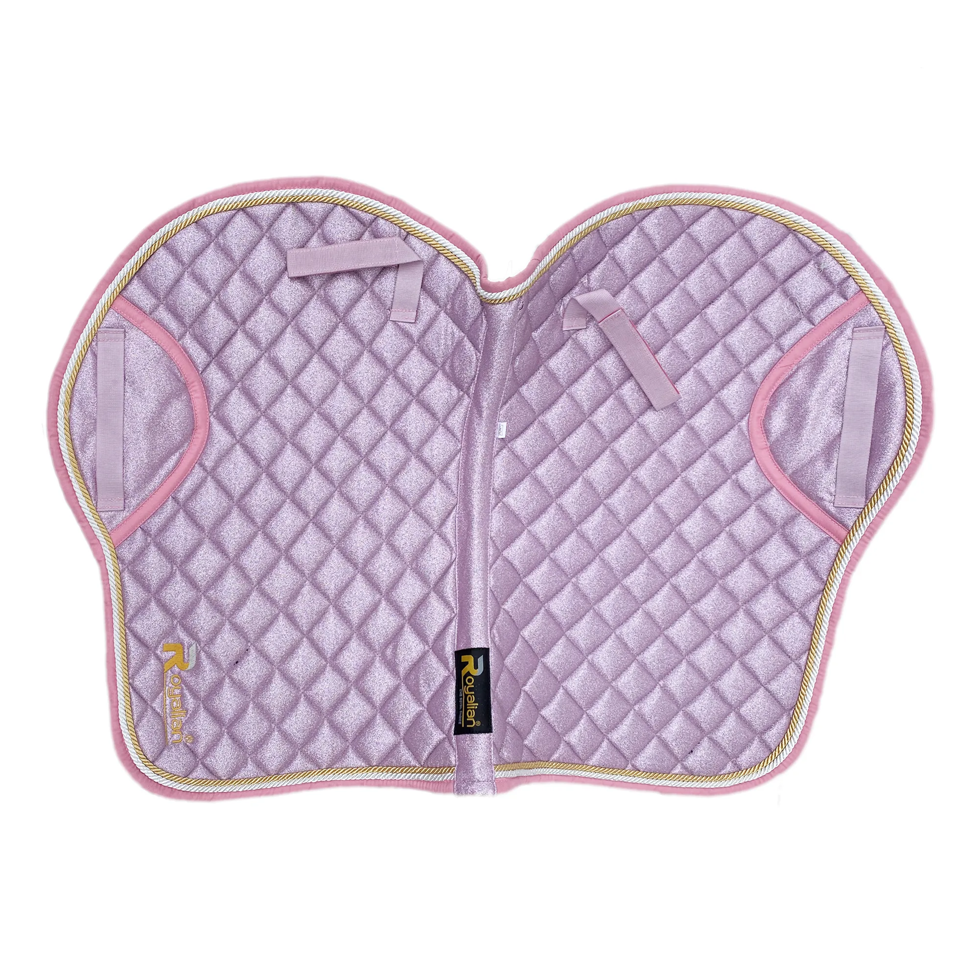 Horse Glitter No-slip Pony Jumper Saddle Pad With Fly veil Set