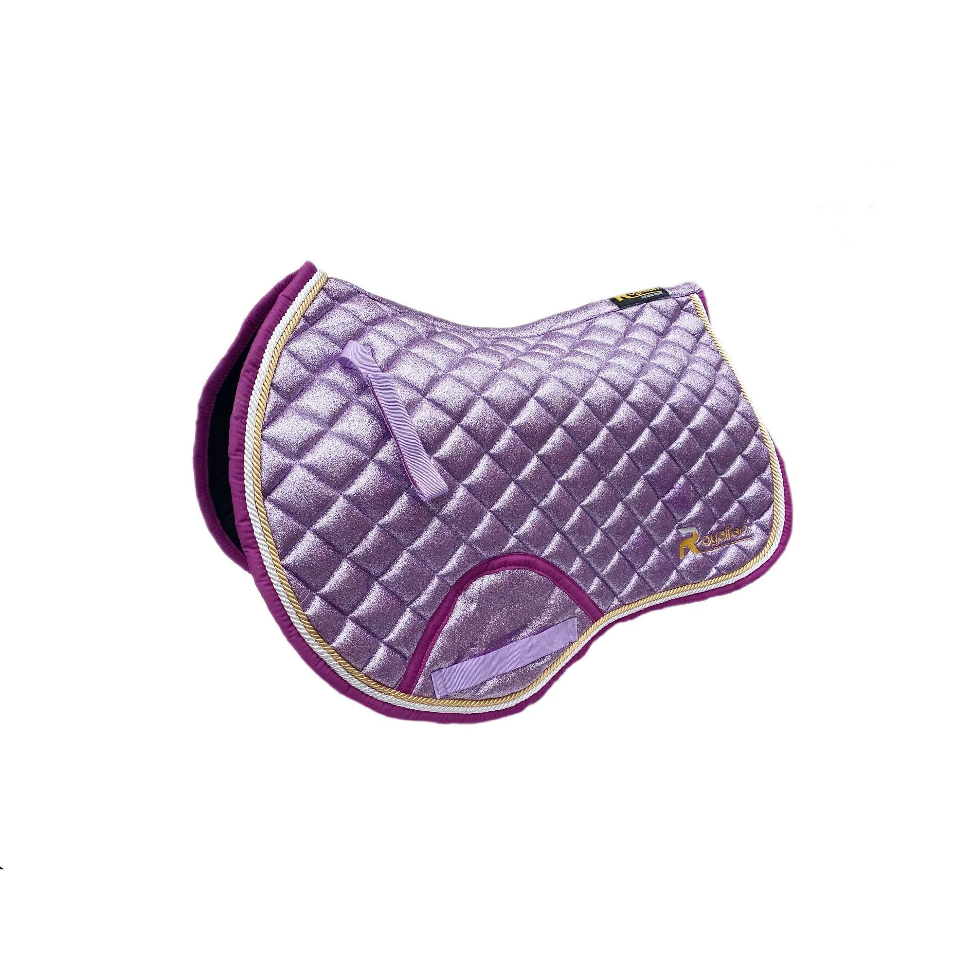 Horse Glitter No-slip Pony Jumper Saddle Pad With Fly veil Set