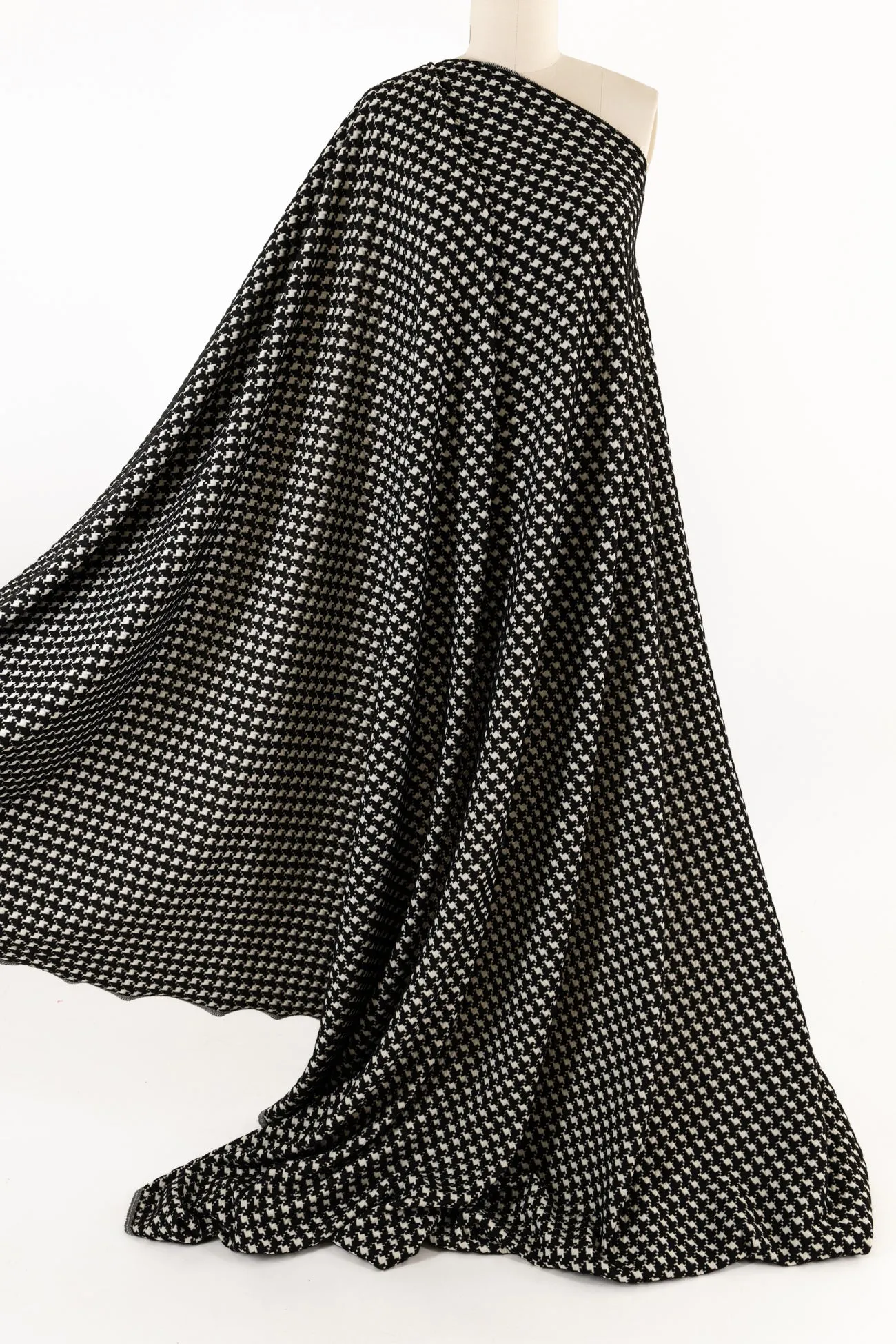 Hudson Houndstooth Cotton/Rayon Jacquard Knit