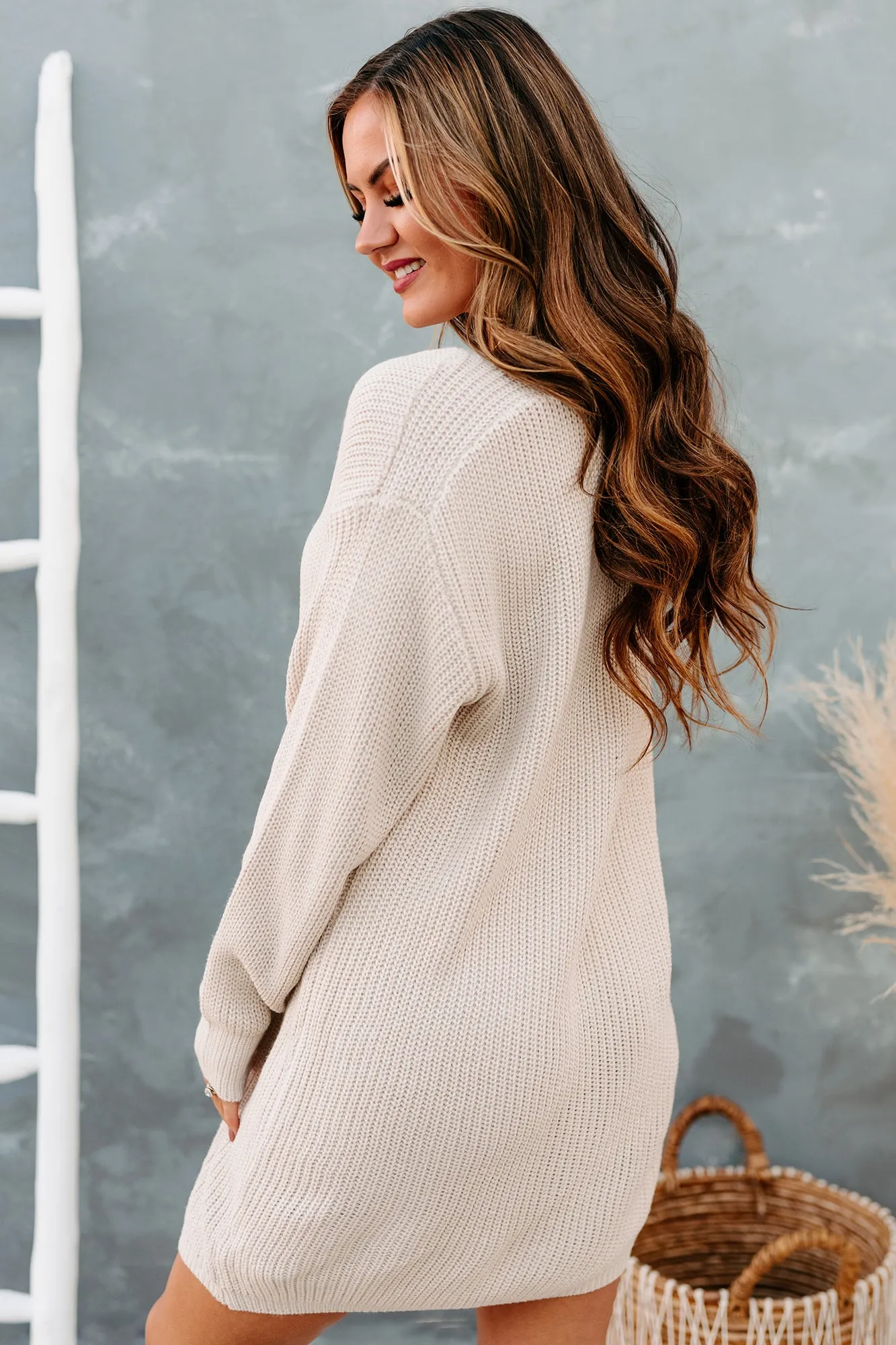 In Total Agreement Sweater Dress (Stone)