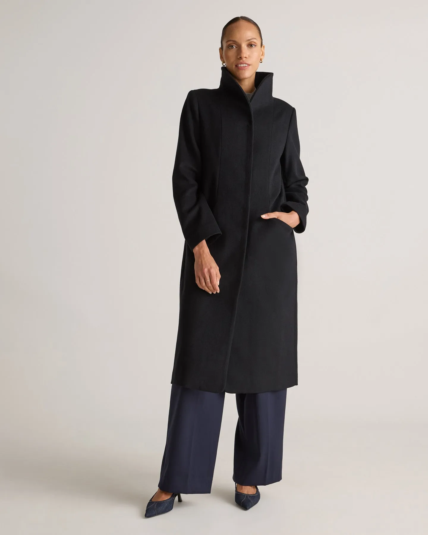 Italian Wool Long Cocoon Coat