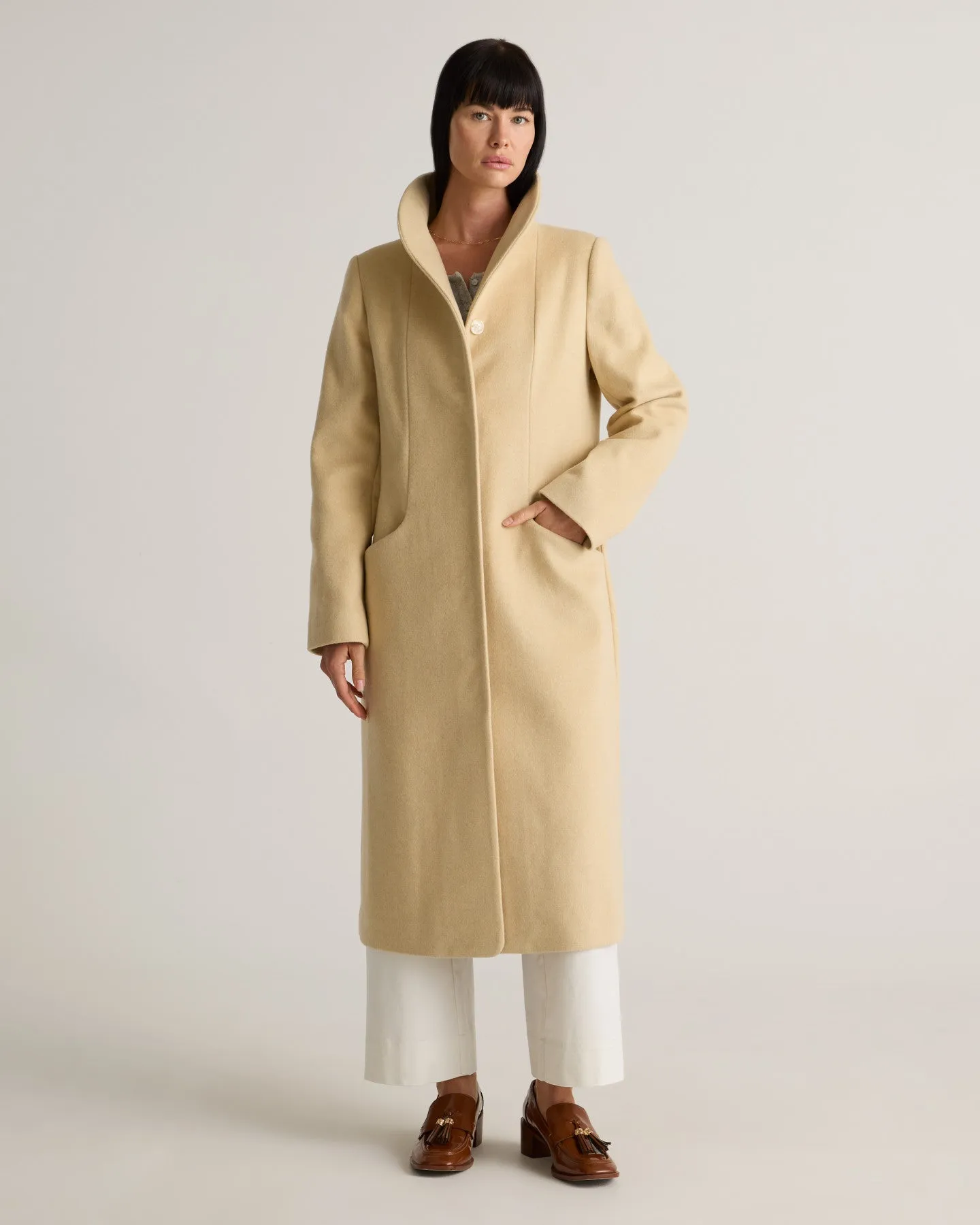 Italian Wool Long Cocoon Coat