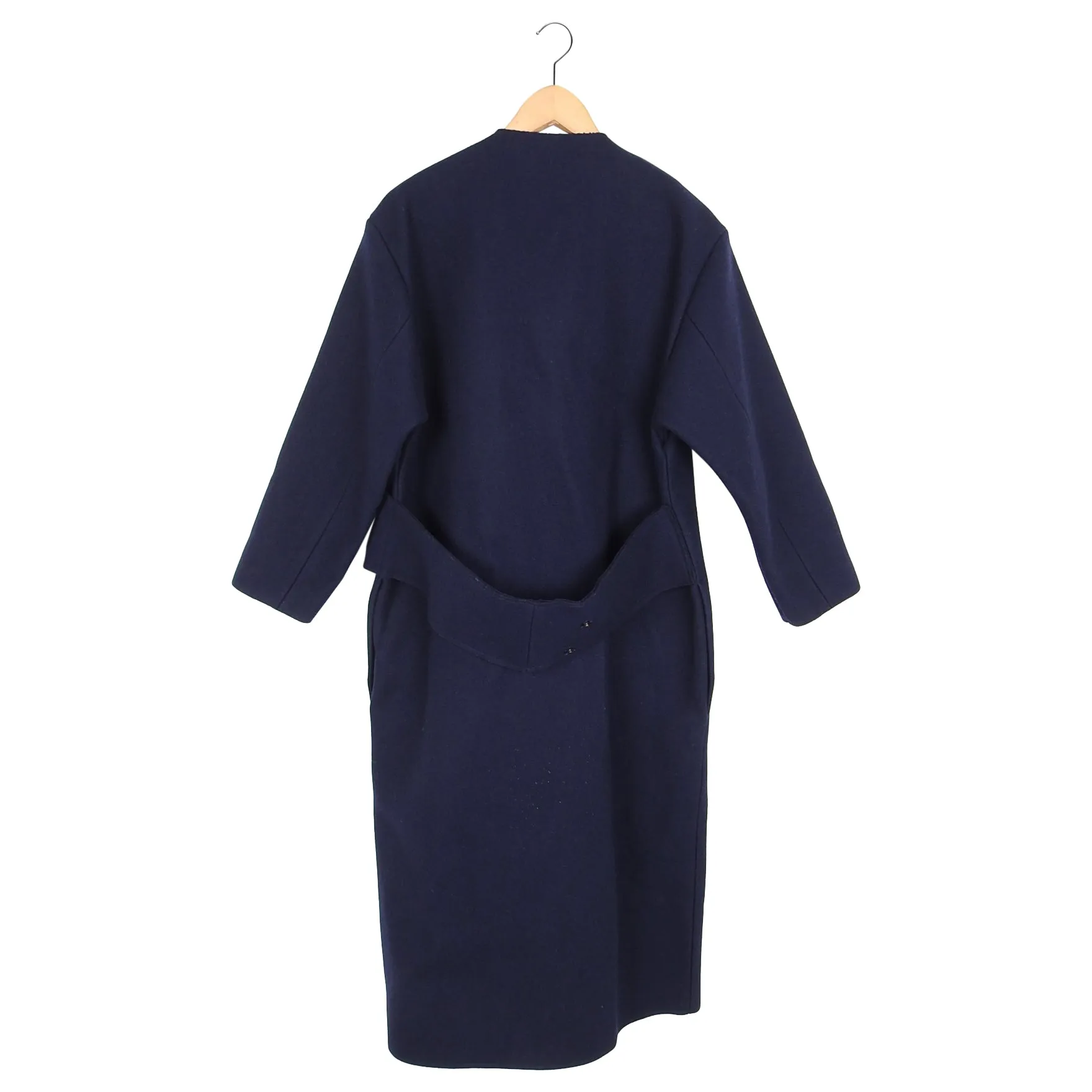 Jacquemus Navy Wool Eyelet Coat - FR36 / 4