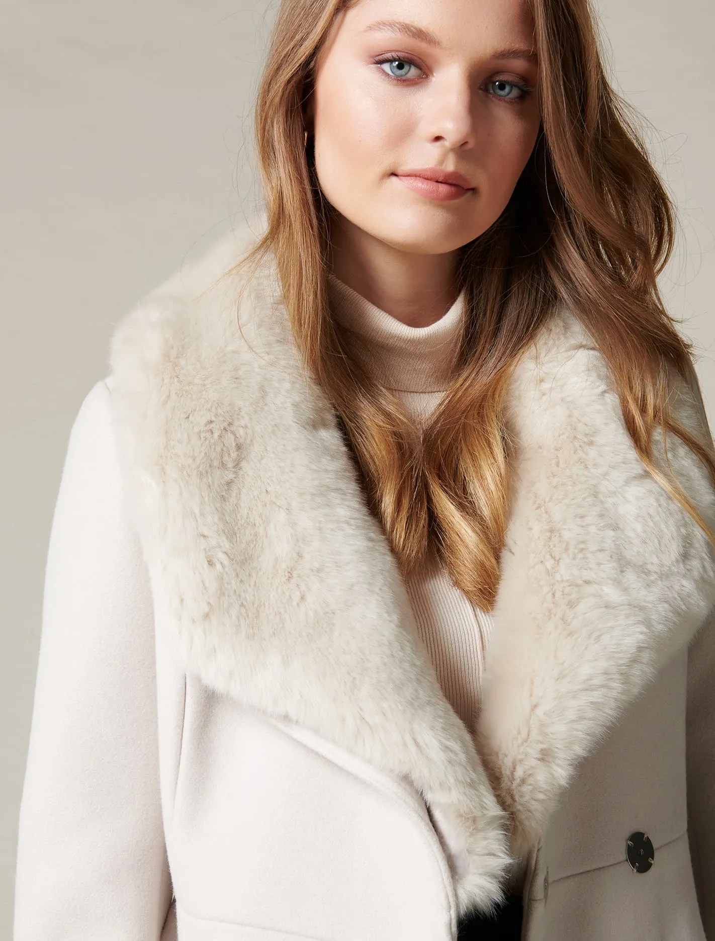 Jamie Fur Collar Coat Petites