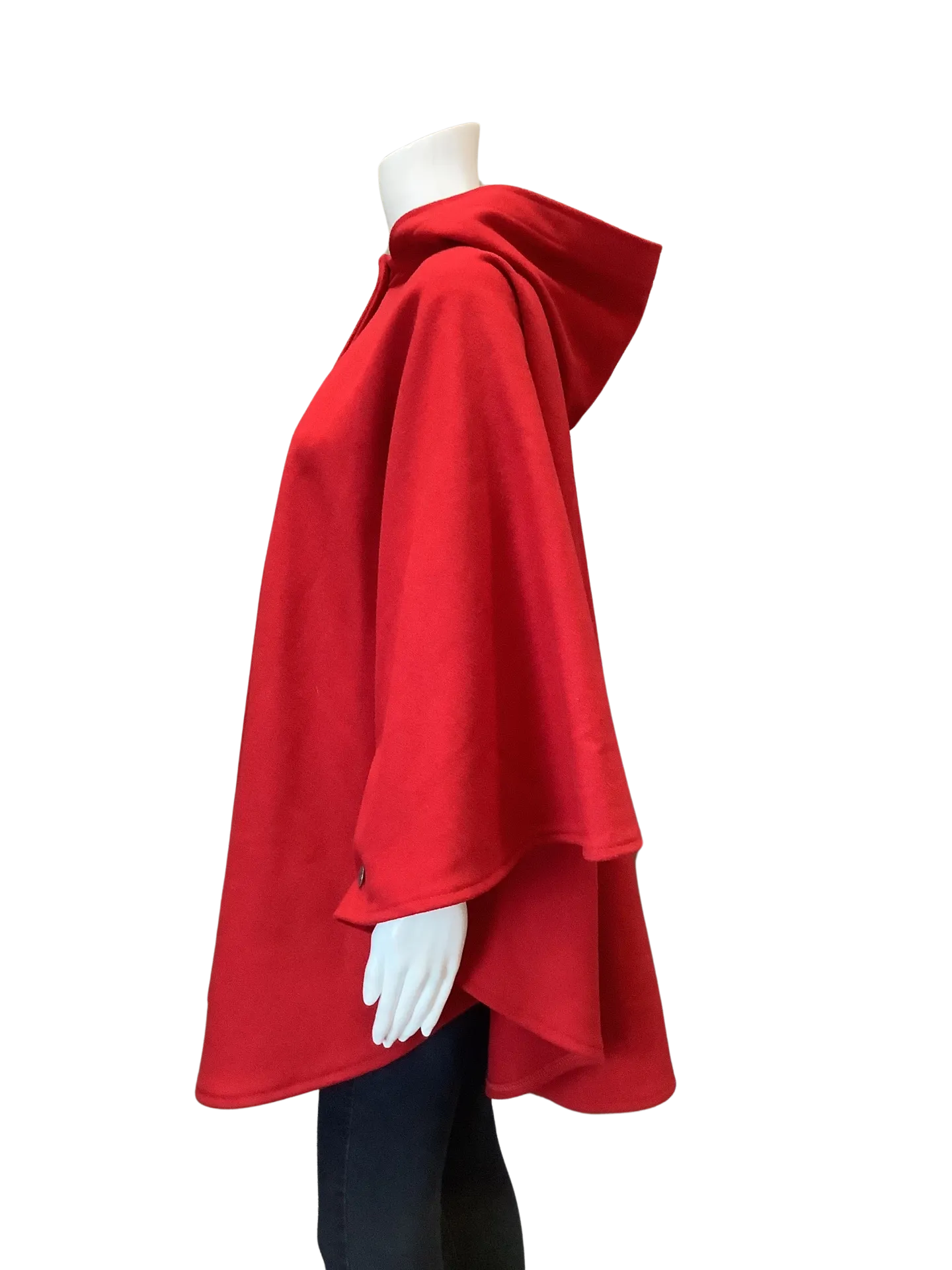 Johnson Woolen Mills Women's Cape Red Hooded Wool Size: One Size