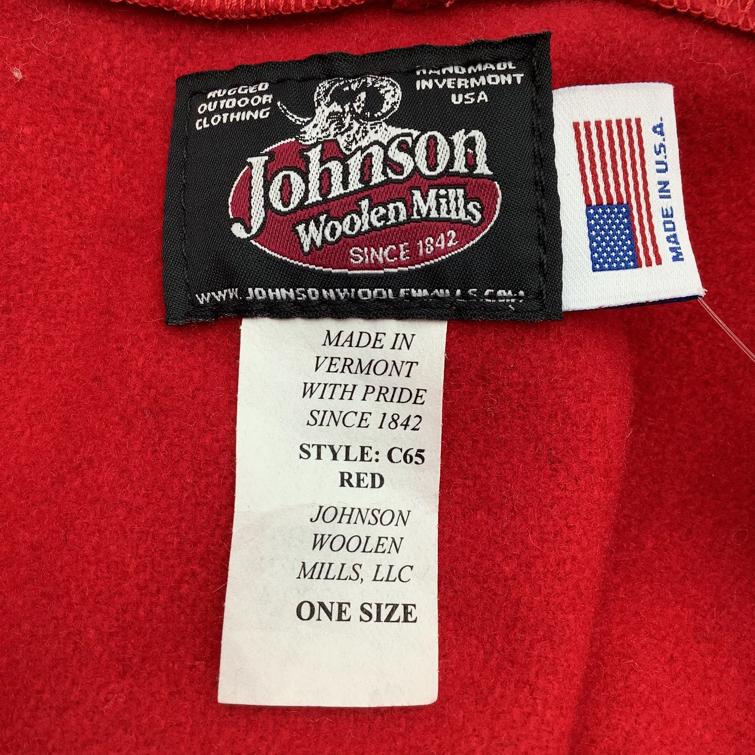 Johnson Woolen Mills Women's Cape Red Hooded Wool Size: One Size