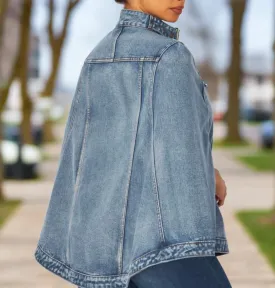 Josephine Denim Cape