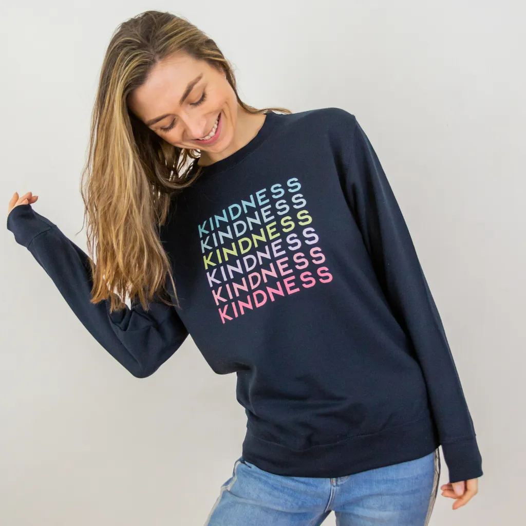 Kindness Printed Sweatshirt in Grey