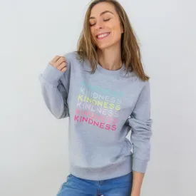 Kindness Printed Sweatshirt in Grey