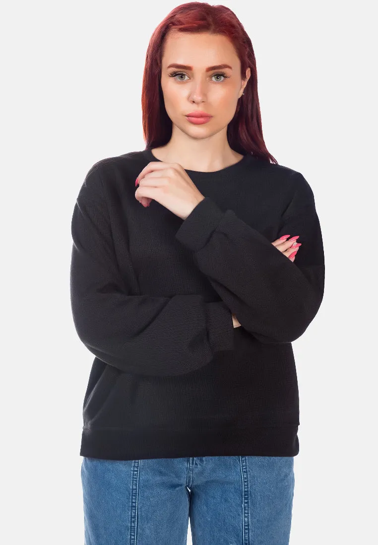 Knitted Long Sleeve Pullover Sweatshirt