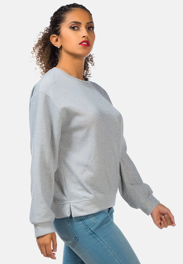 Knitted Long Sleeve Pullover Sweatshirt