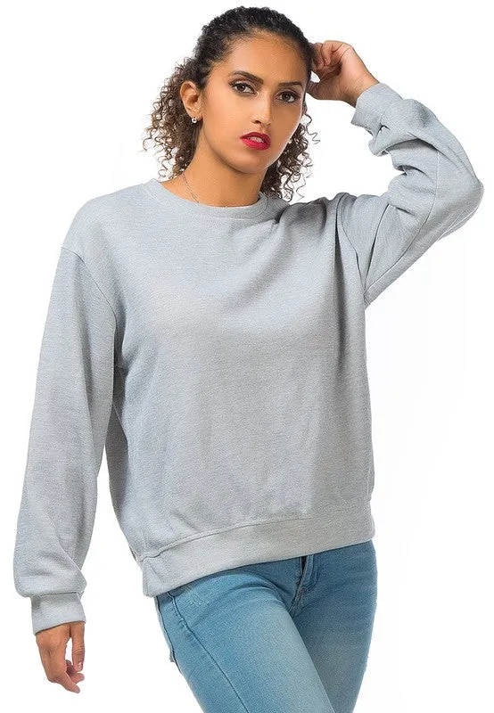 Knitted Long Sleeve Pullover Sweatshirt