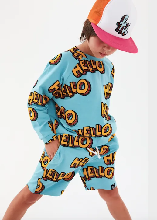 Kukukid Hello Sweatshirt - Blue