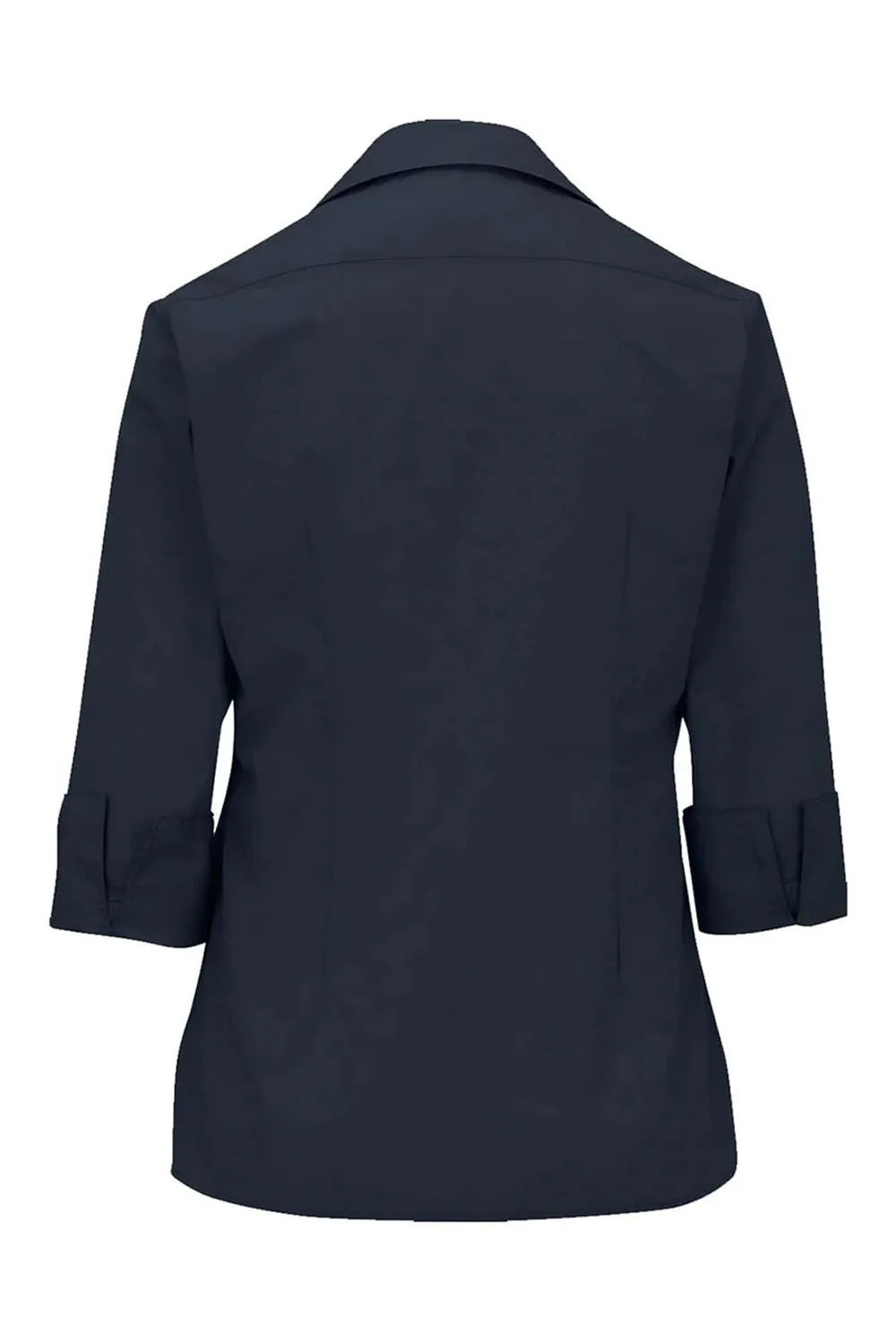 Ladies' 3/4 Sleeve Poplin - Navy