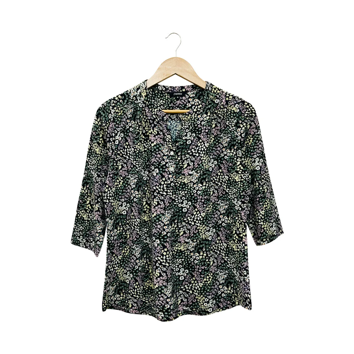 Ladies ¾ Sleeve Soft Floral Casual Top