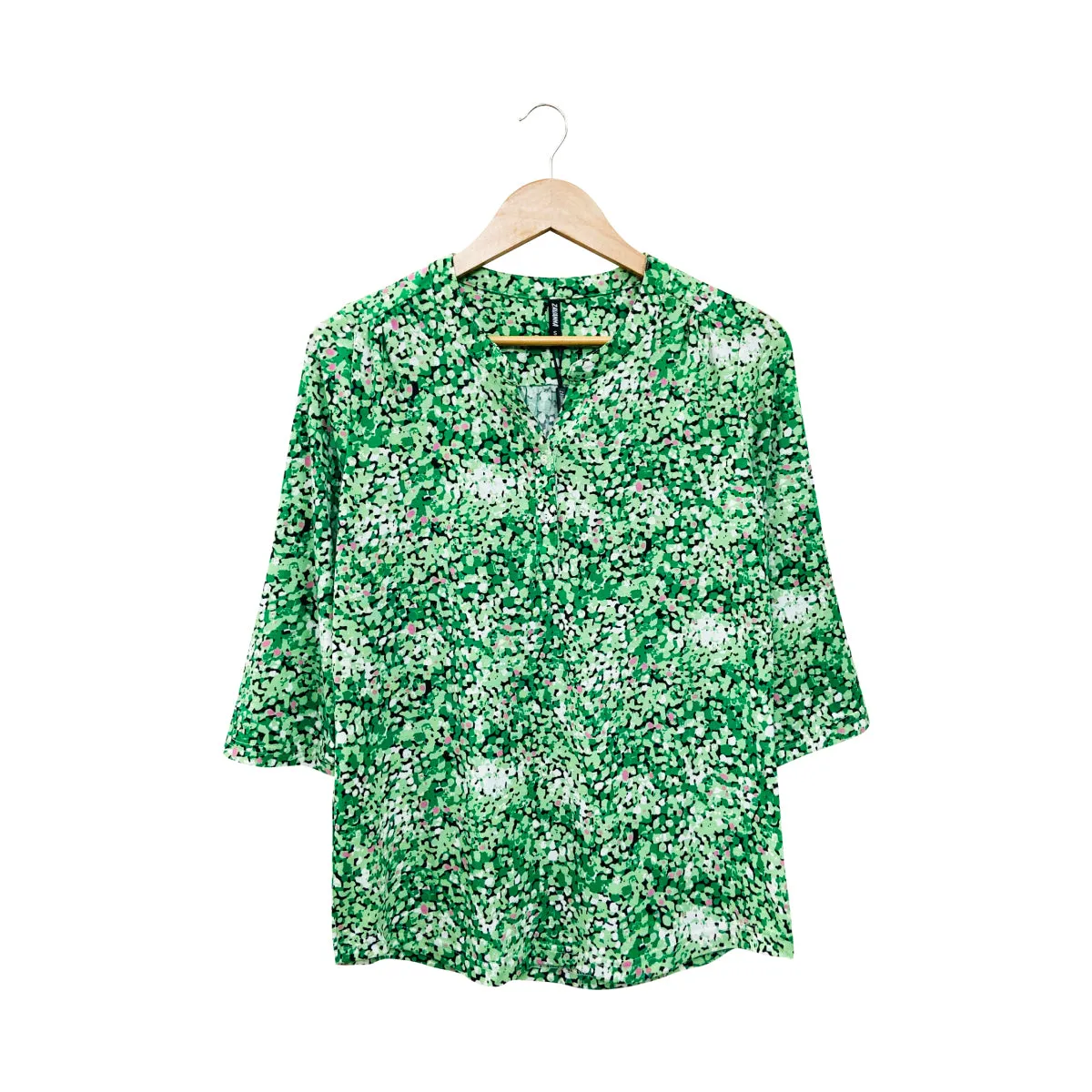 Ladies ¾ Sleeve Soft Floral Casual Top