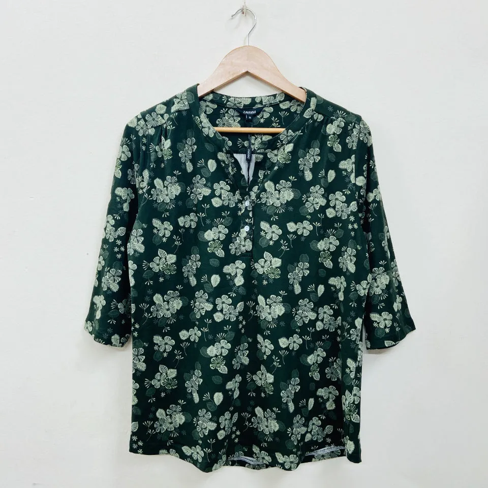 Ladies ¾ Sleeve Soft Floral Casual Top