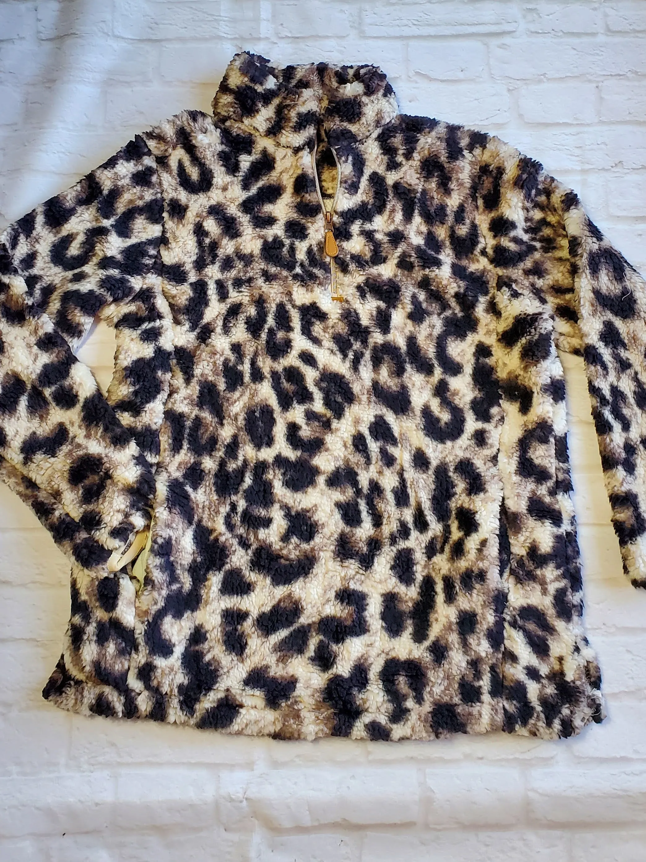 Leopard Sherpa Pullover XL