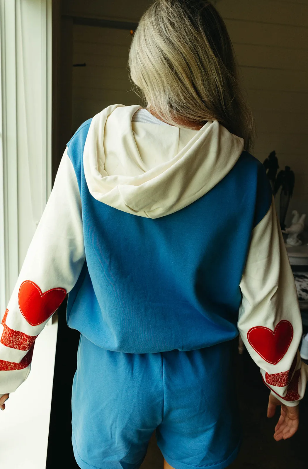 Let Love Guide You Hoodie - Blue/Cream