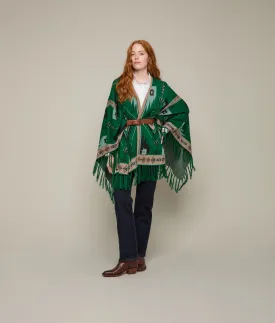 Lightweight Alpaca Cape :: Emerald