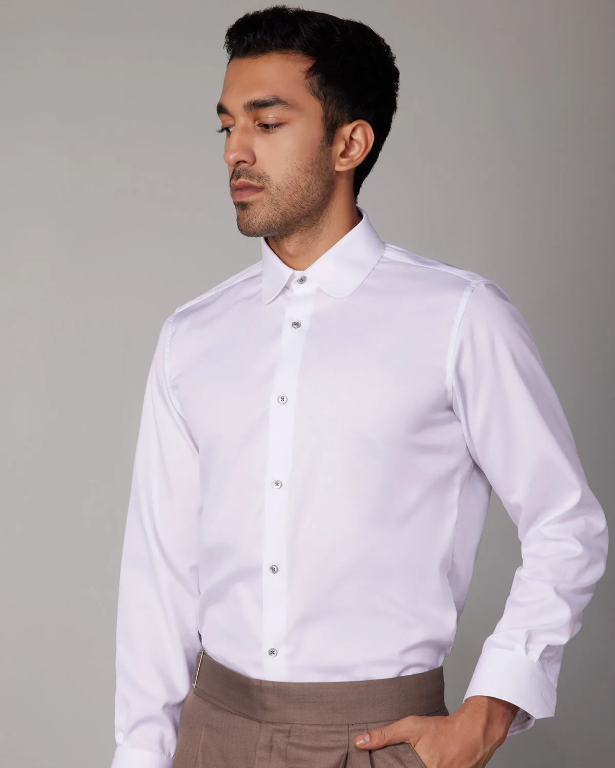 Luthai Wrinkle-Free Twill Shirt - White