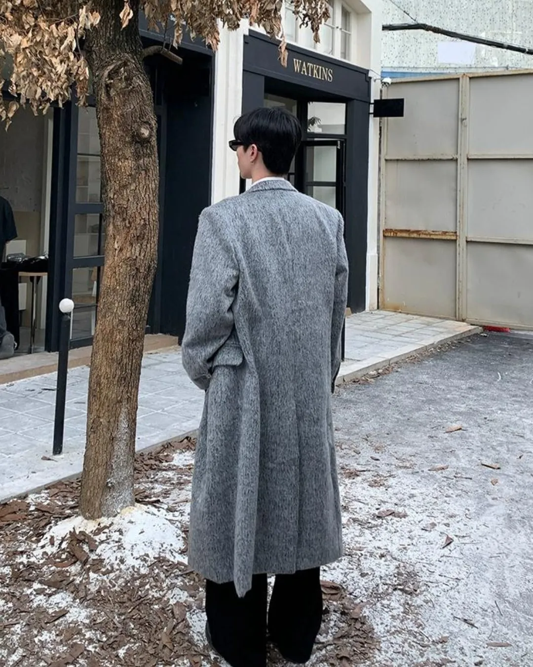 Luxury Grey Wool Coat OYC0020