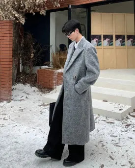 Luxury Grey Wool Coat OYC0020