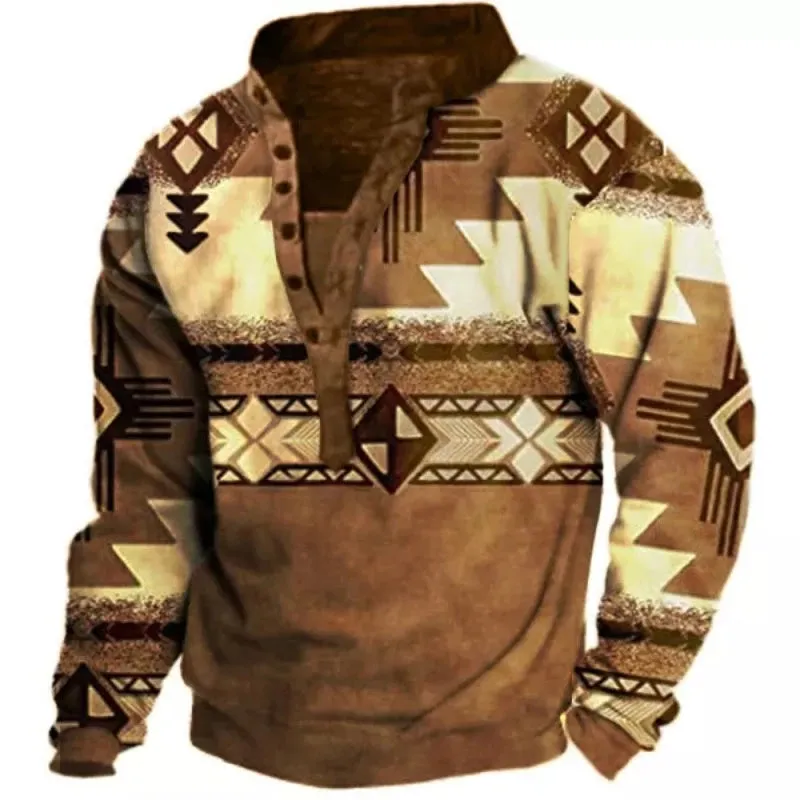 Men's Ethnic Print Sweatshirt