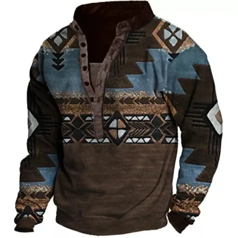 Men's Ethnic Print Sweatshirt