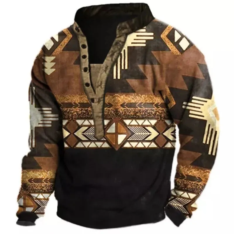 Men's Ethnic Print Sweatshirt