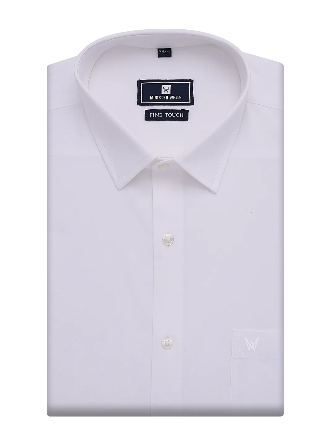 Mens Wrinkle Free White Regular Fit Shirt Wrinkle Resistant