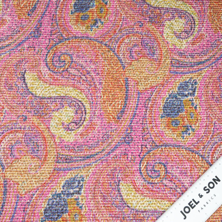 Multi-Coloured Paisley Printed Pure Wool