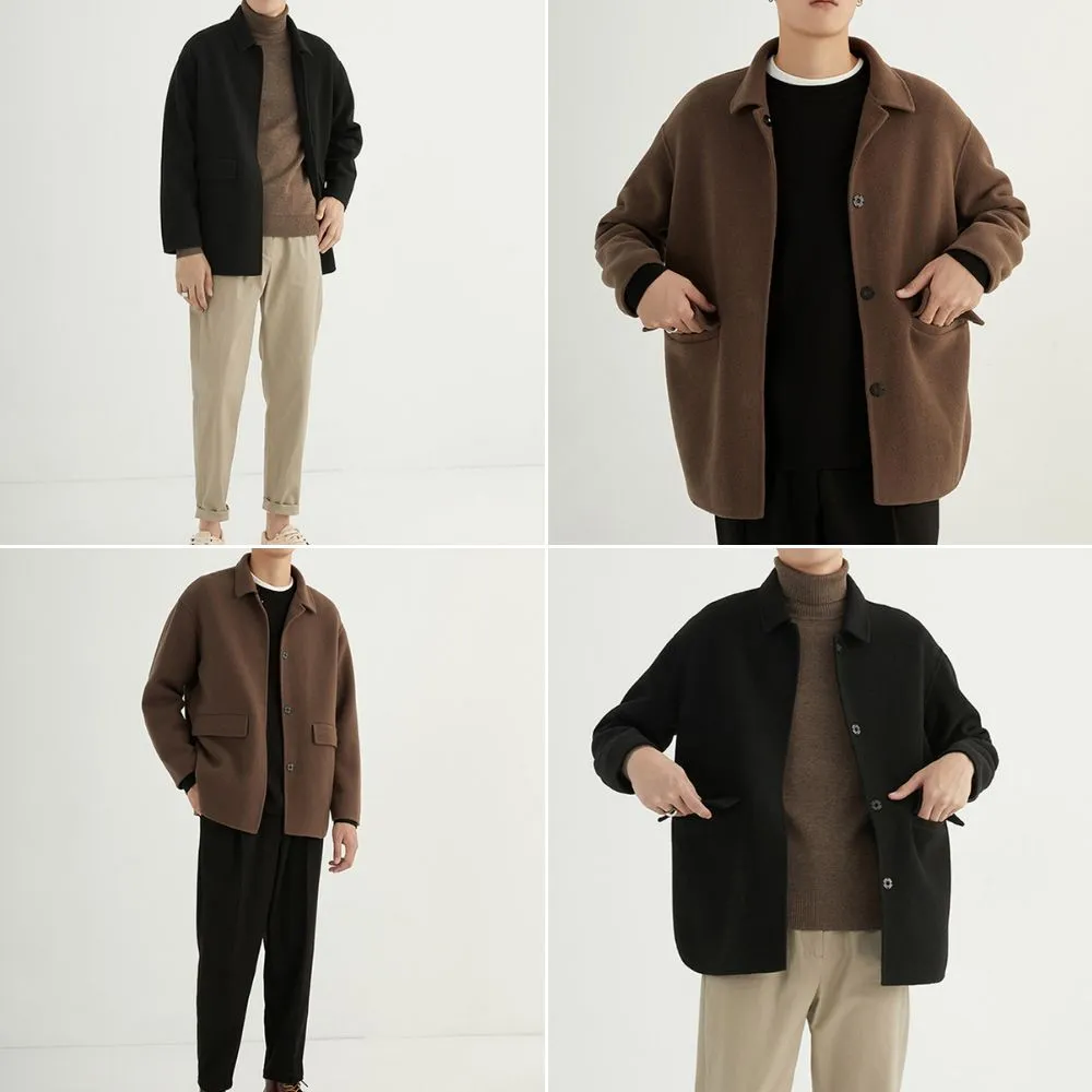 MV Short Double-Faced Wool Coat Jacket