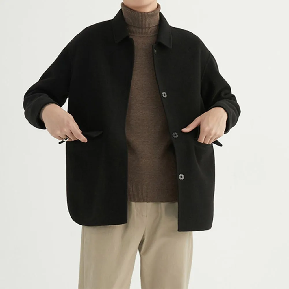 MV Short Double-Faced Wool Coat Jacket