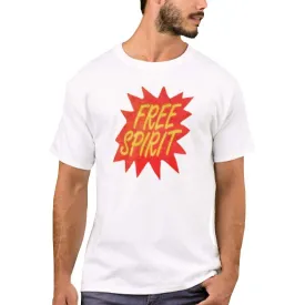 Nutcase Designer Round Neck Men's T-Shirt Wrinkle-Free Poly Cotton Tees - Free Spirit