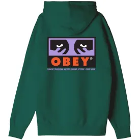 Obey Felpa con cappuccio da uomo Sovvertire 112843576 verde