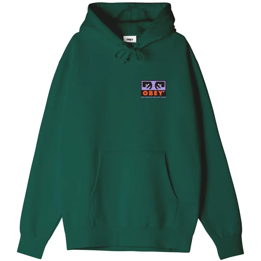 Obey Felpa con cappuccio da uomo Sovvertire 112843576 verde