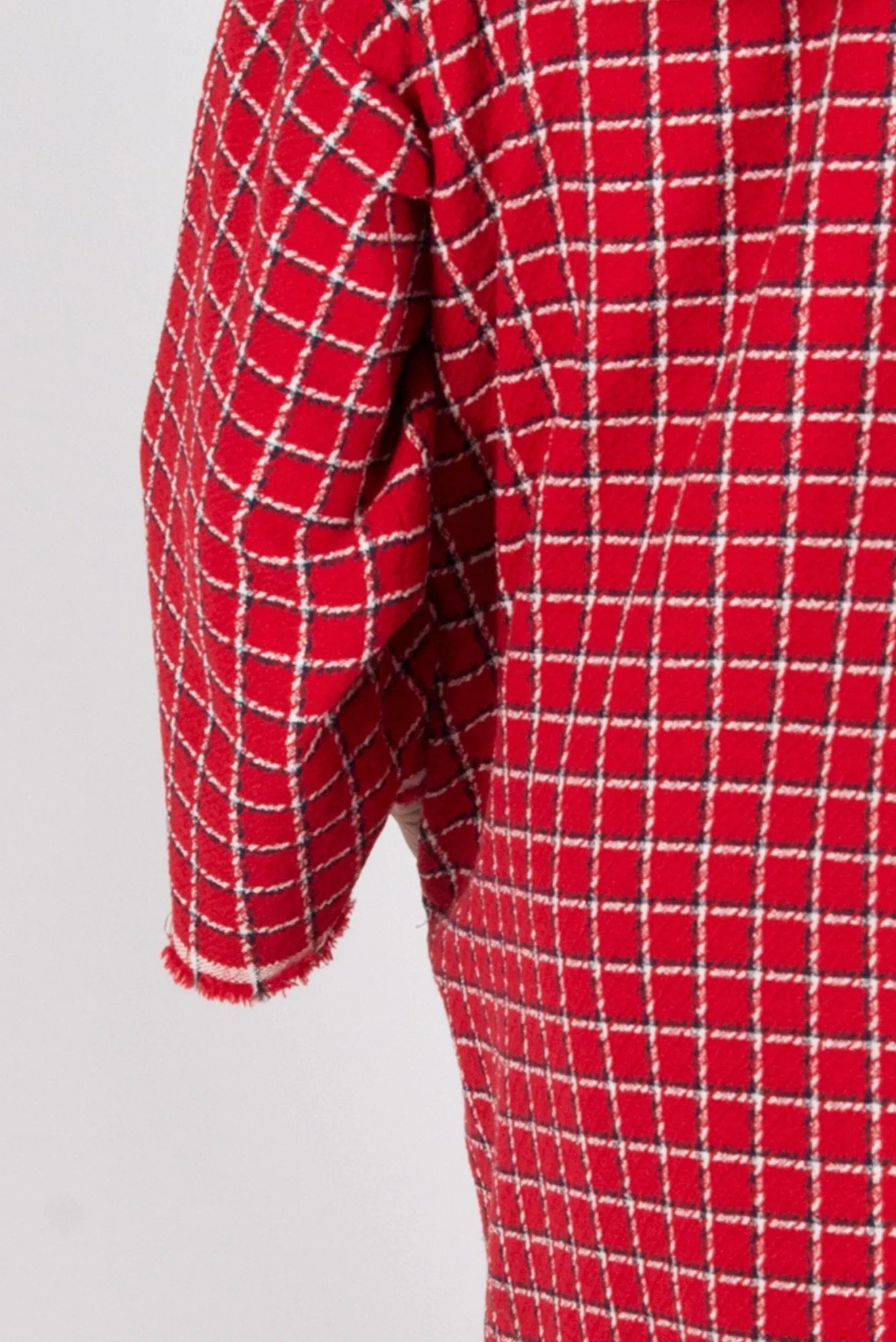 OFELIA Red Plaid Long Coat ON SALE