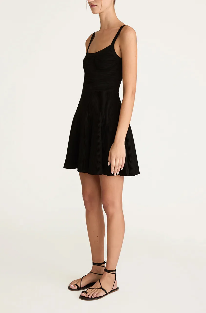 Ottoman Knit Dress - Black