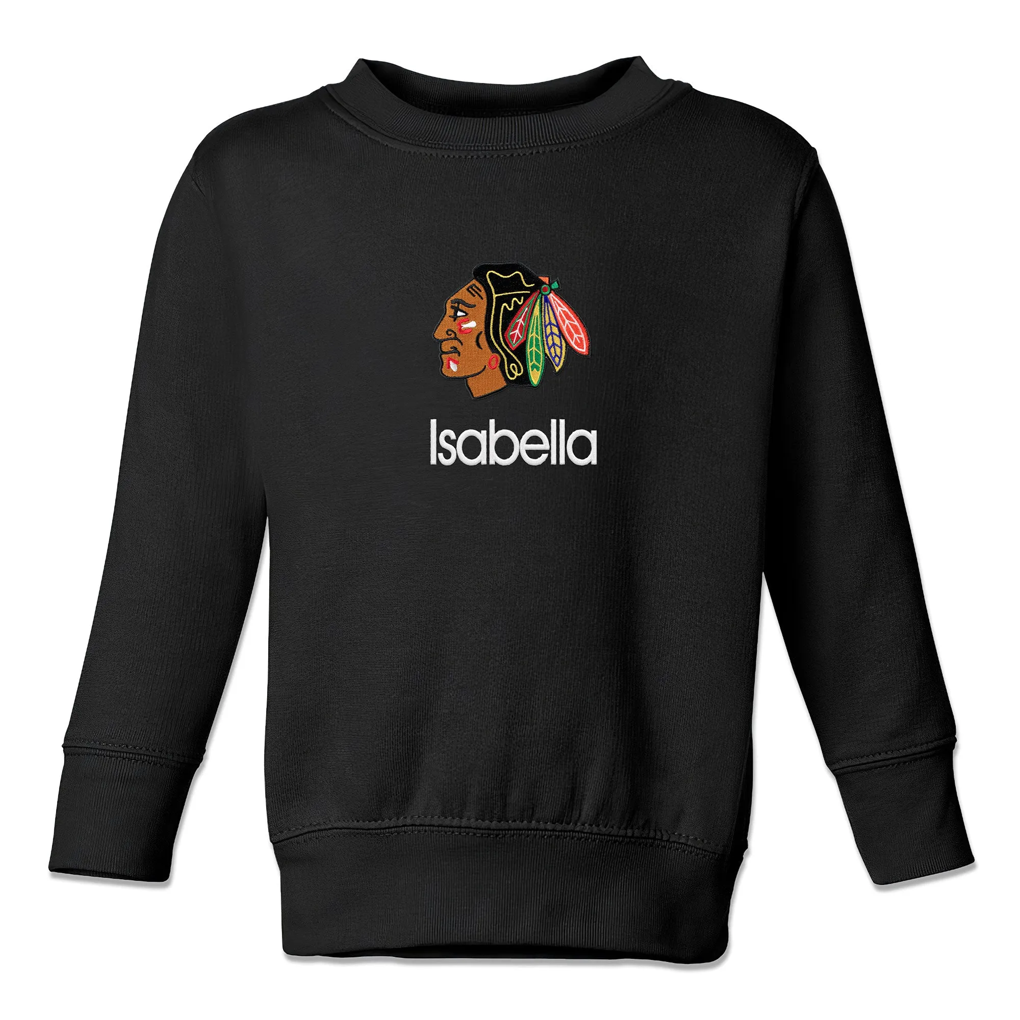 Personalized Chicago Blackhawks Toddler Crewneck Sweatshirt